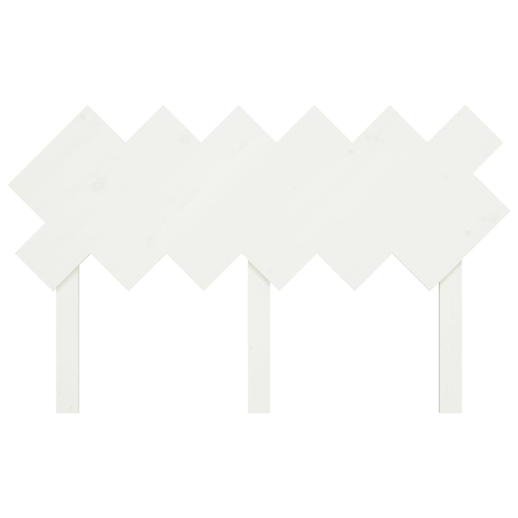 sengegærde 132x3x81 cm massivt fyrretræ hvid