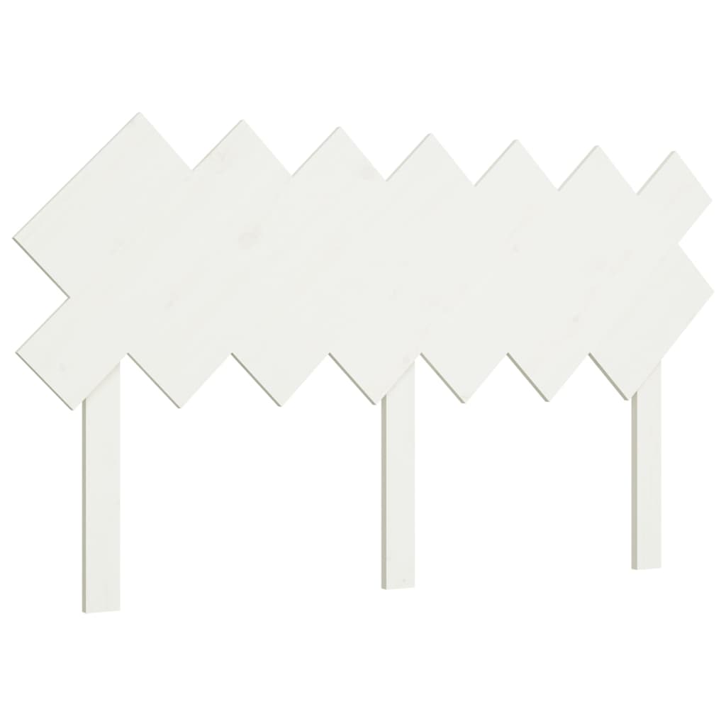 sengegavl 141x3x80,5 cm massivt fyrretræ hvid