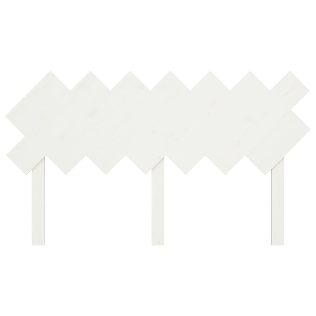 sengegavl 141x3x80,5 cm massivt fyrretræ hvid