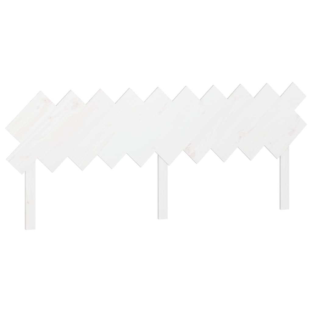 sengegavl 196x3x80,5 cm massivt fyrretræ hvid