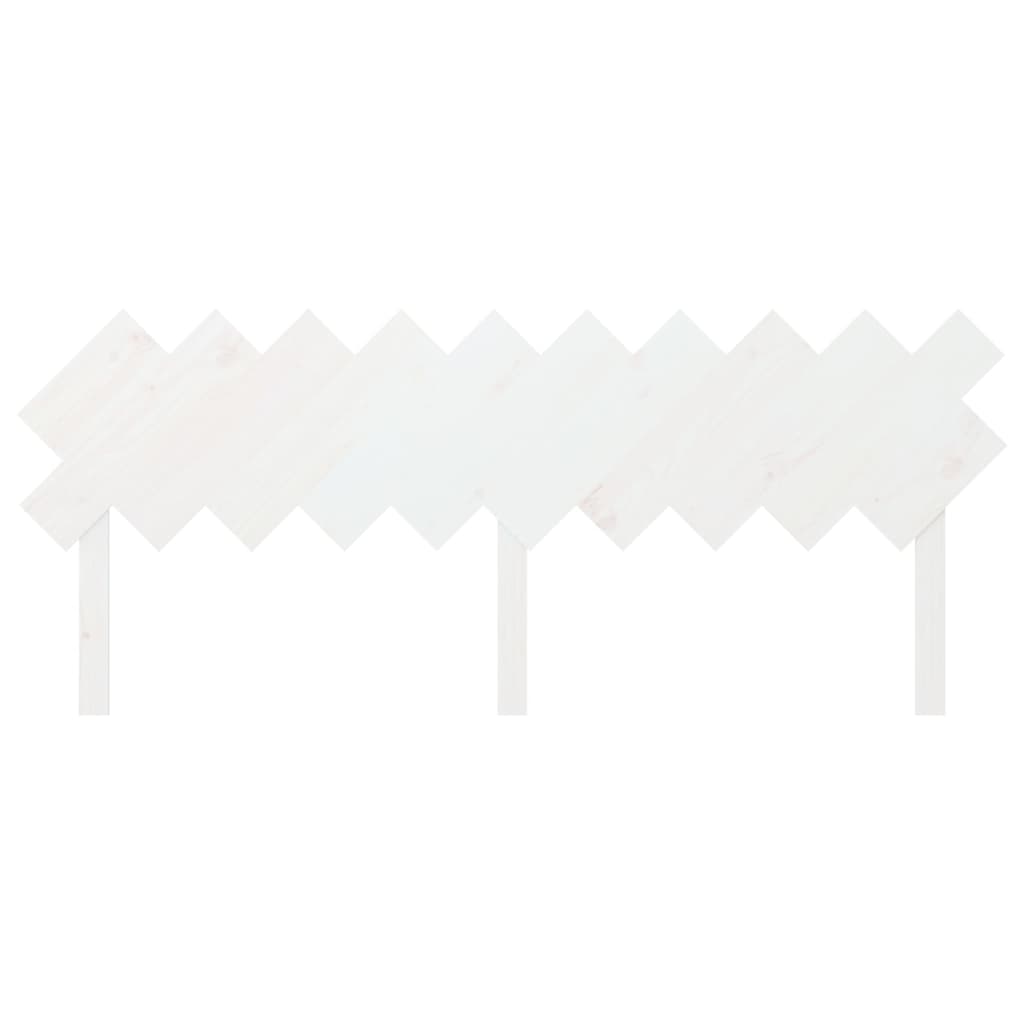 sengegavl 196x3x80,5 cm massivt fyrretræ hvid