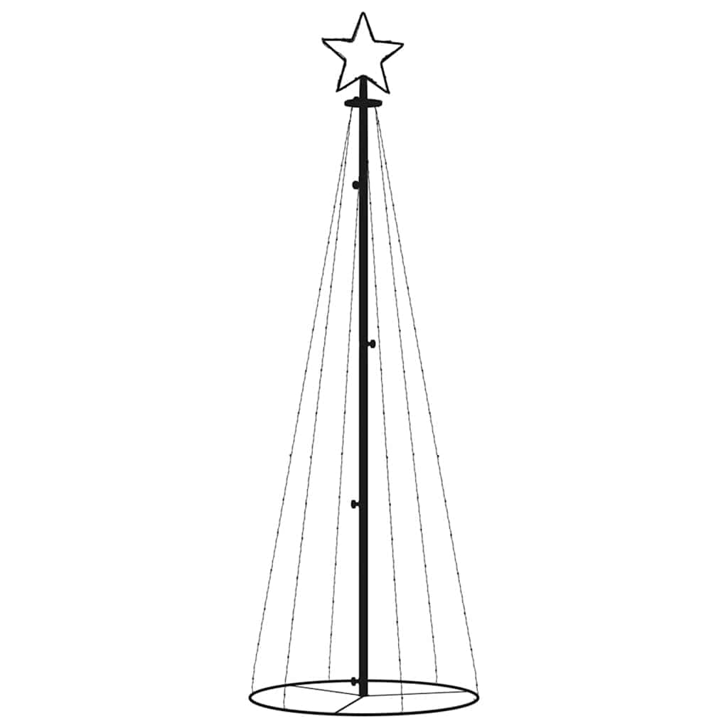 kegleformet juletræ 108 LED'er 70x180 cm varm hvid
