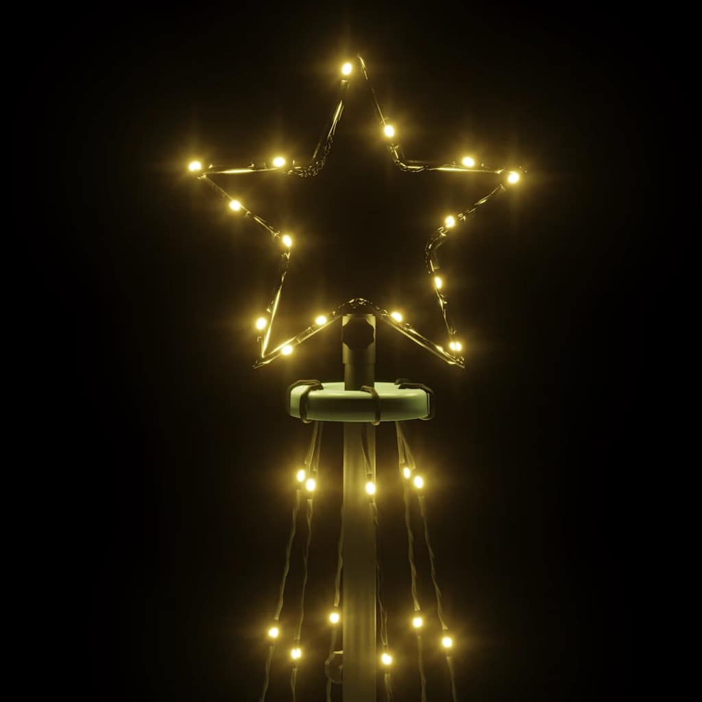 kegleformet juletræ 108 LED'er 70x180 cm varm hvid