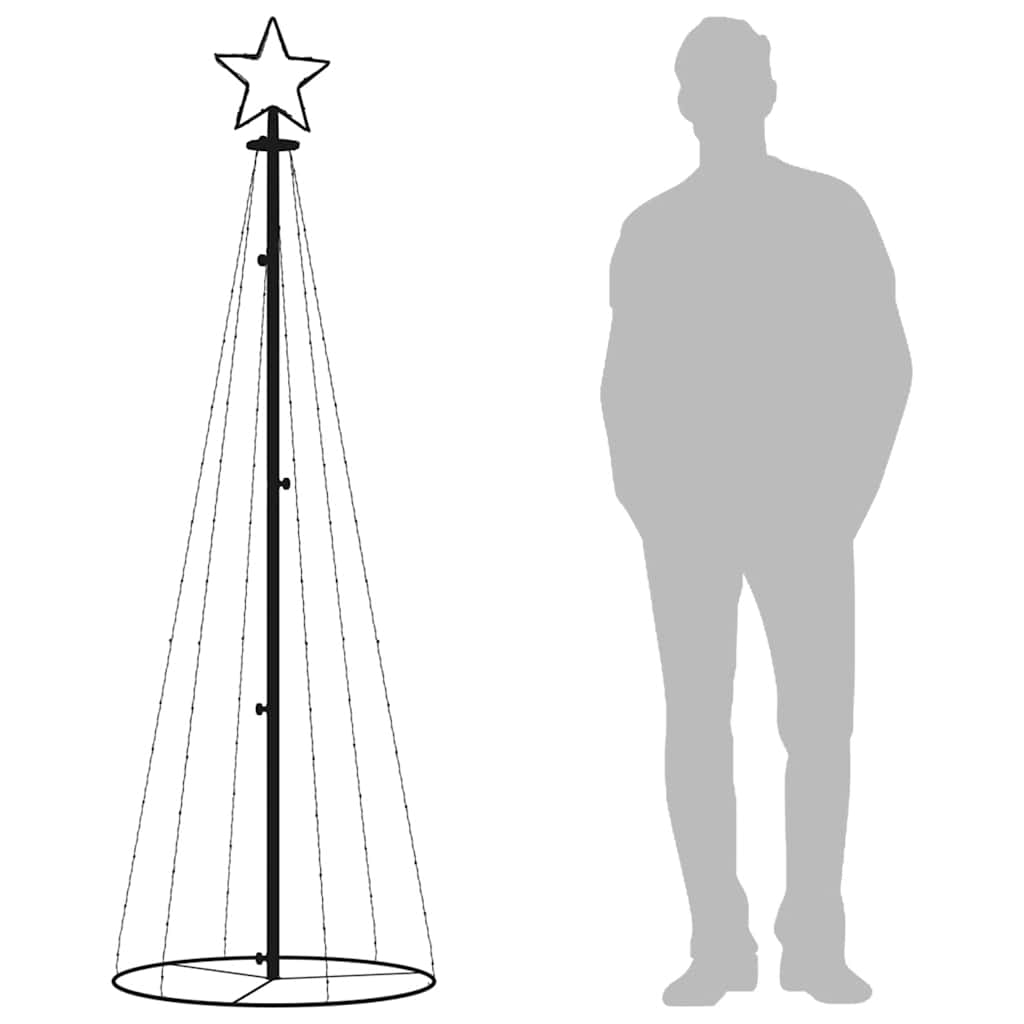 kegleformet juletræ 108 LED'er 70x180 cm varm hvid