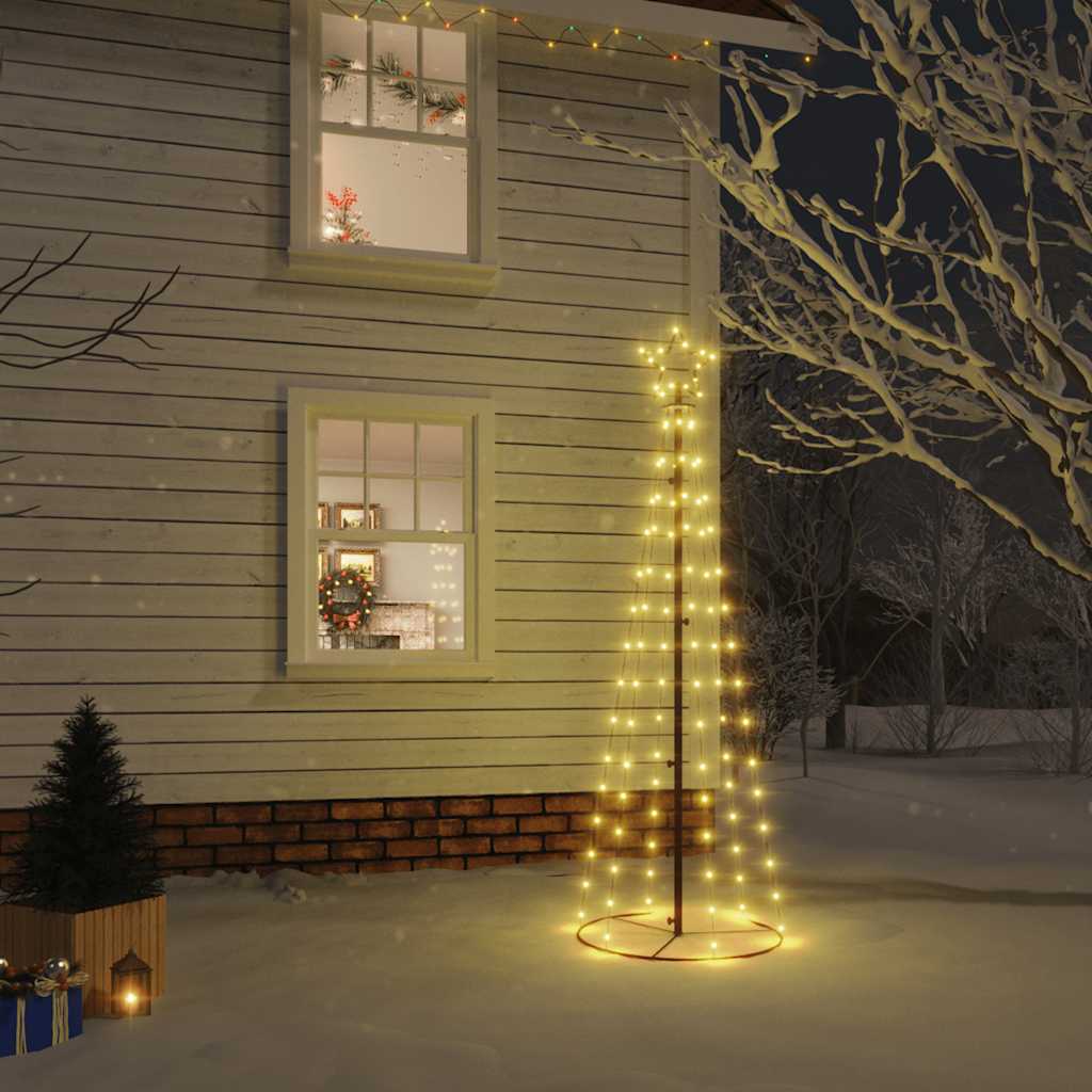 kegleformet juletræ 108 LED'er 70x180 cm varm hvid