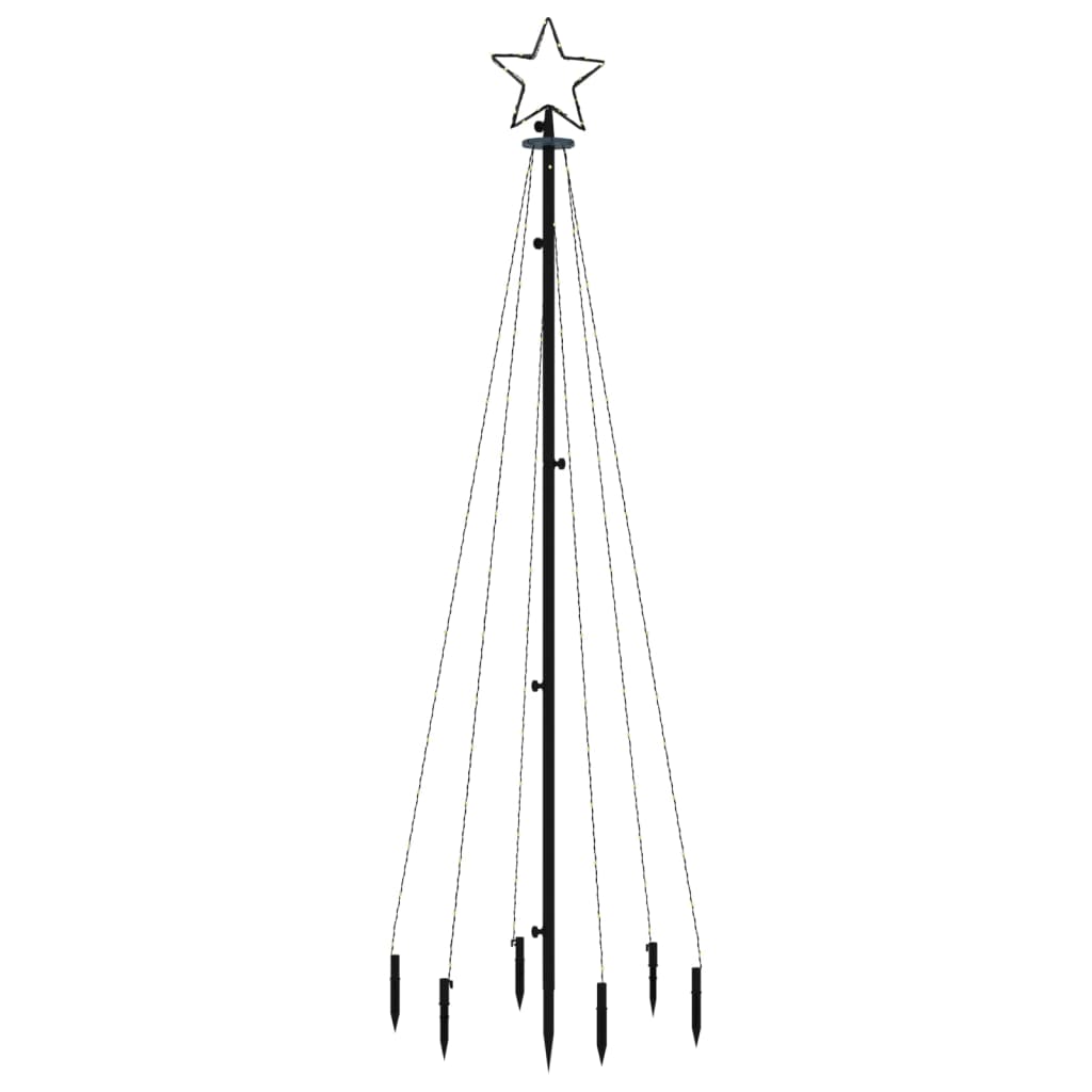 juletræ med spyd 108 LED'er 180 cm varmt hvidt lys