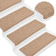 selvklæbende trappemåtter 15 stk. 65x24,5x3,5 cm beige