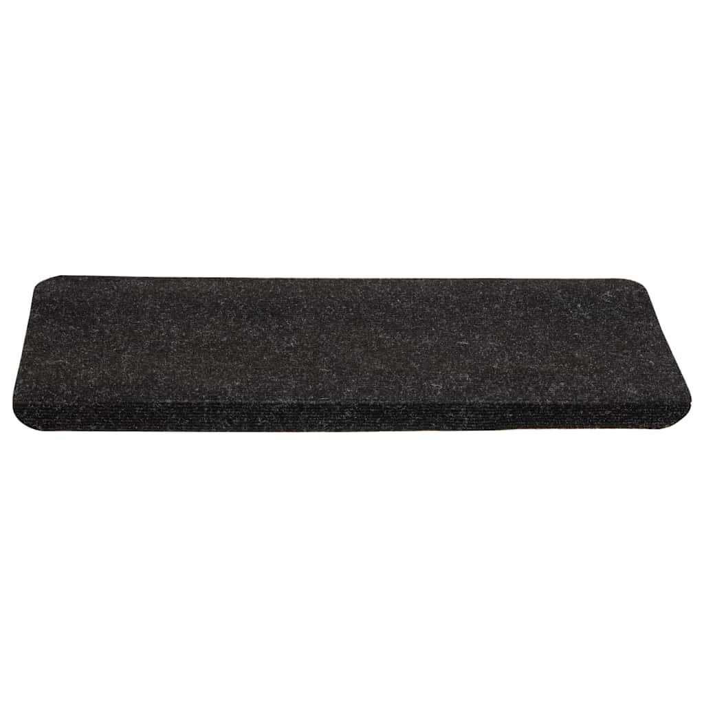 selvklæbende trappemåtter 15 stk. 65x24,5x3,5 cm antracitgrå