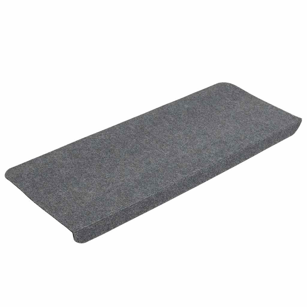 selvklæbende trappemåtter 15 stk. 65x24,5x3,5 cm grå