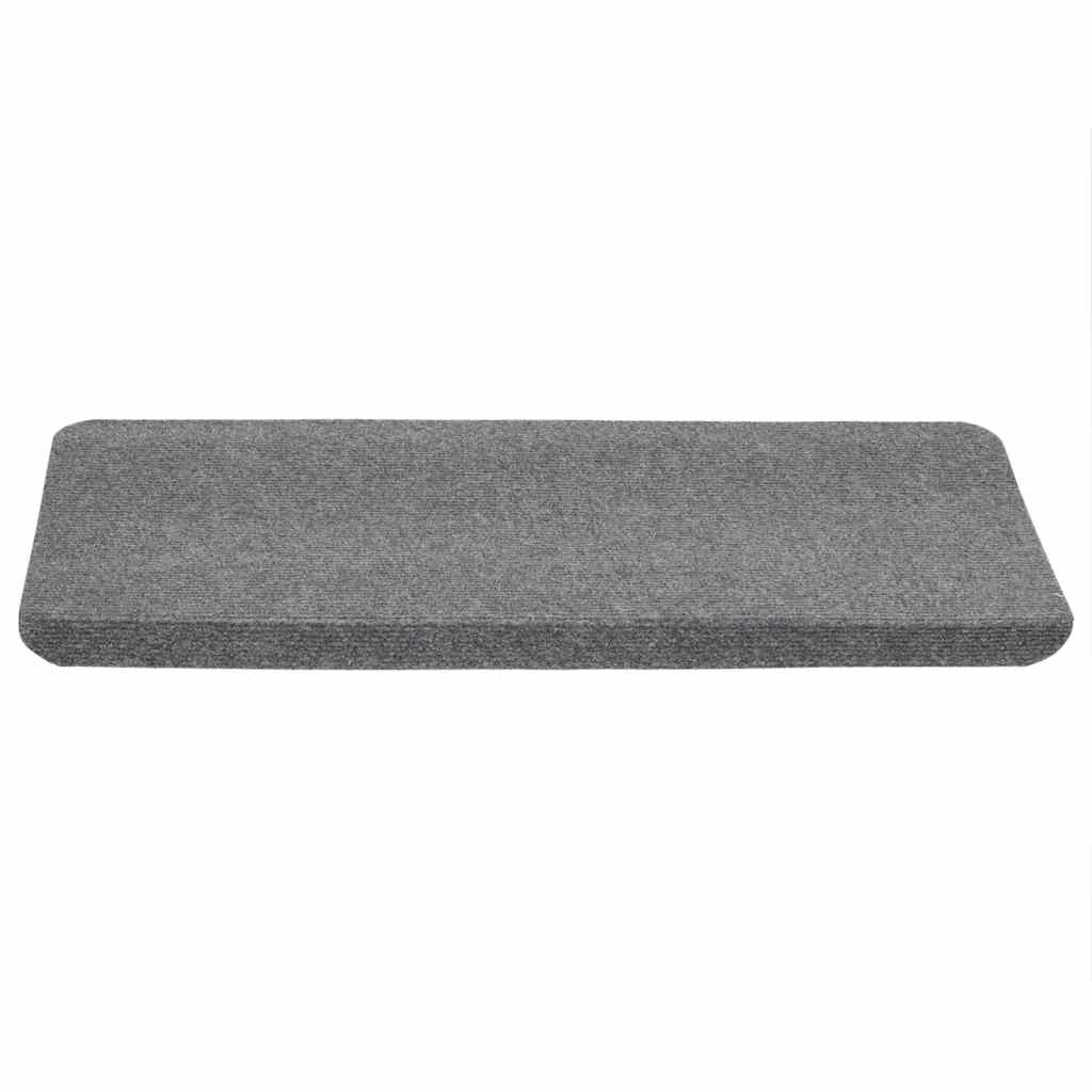 selvklæbende trappemåtter 15 stk. 65x24,5x3,5 cm grå
