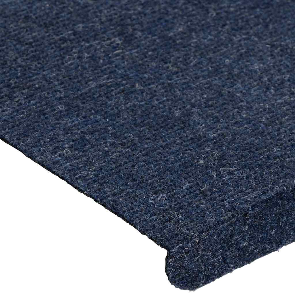 selvklæbende trappemåtter 15 stk. 65x24,5x3,5 cm blå