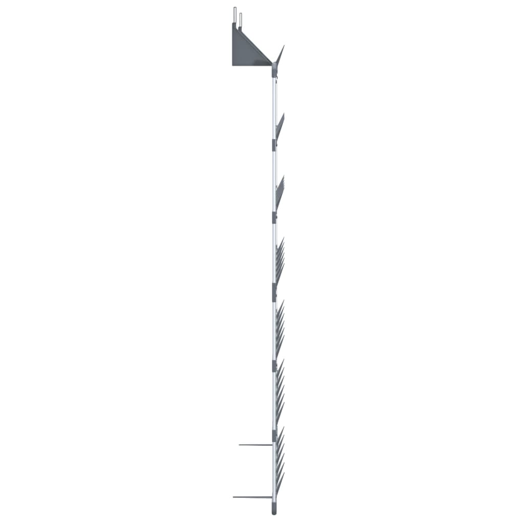 hængende skostativ 66x13x139 cm sølvfarvet