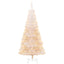 kunstigt juletræ med farverige grene 240 cm PVC hvid