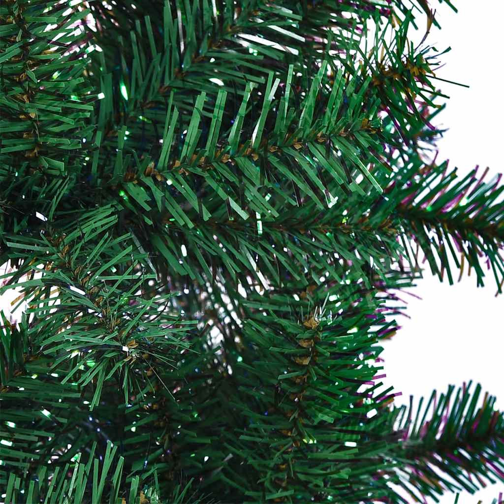 kunstigt juletræ med farverige grene 120 cm PVC grøn