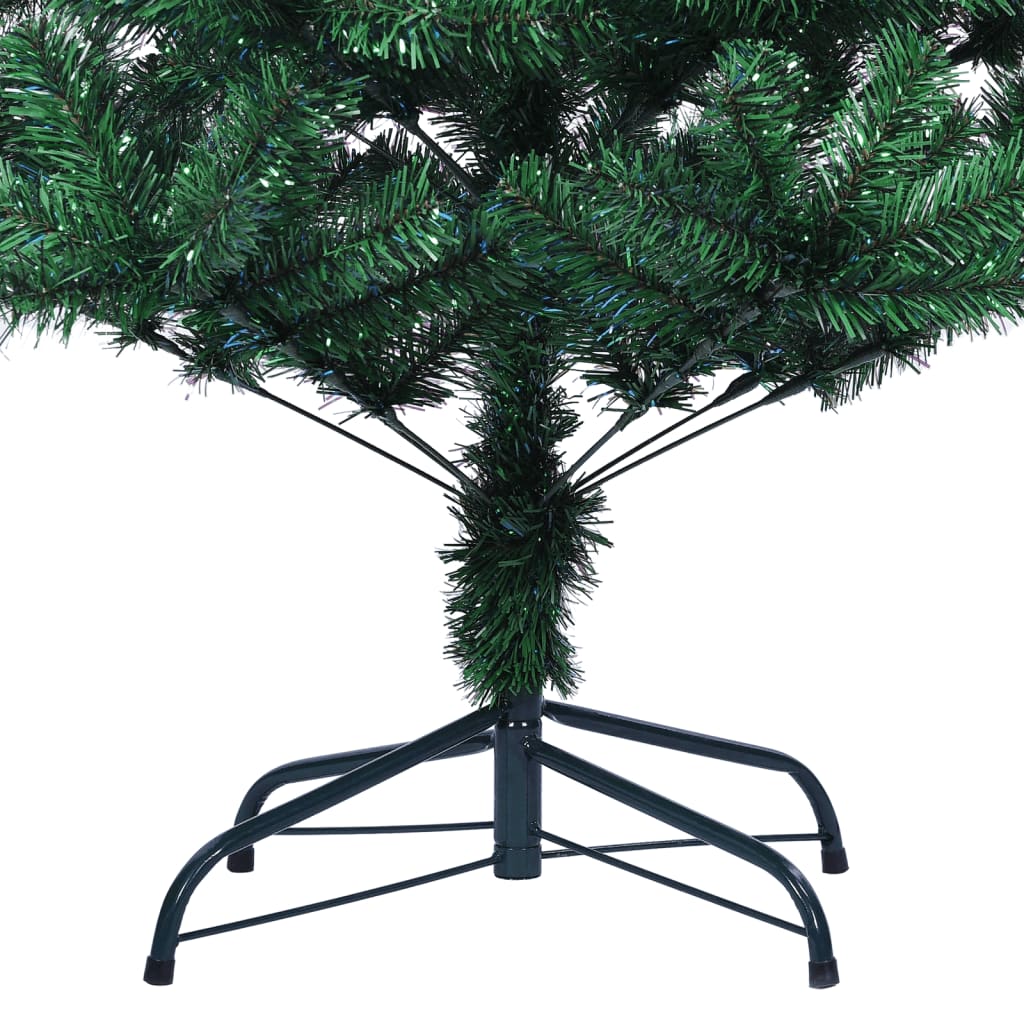 kunstigt juletræ med farverige grene 180 cm PVC grøn