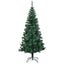 kunstigt juletræ med farverige grene 210 cm PVC grøn
