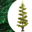 juletræ med lys og potte PVC 120 cm grøn