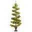 juletræ med lys og potte PVC 120 cm grøn