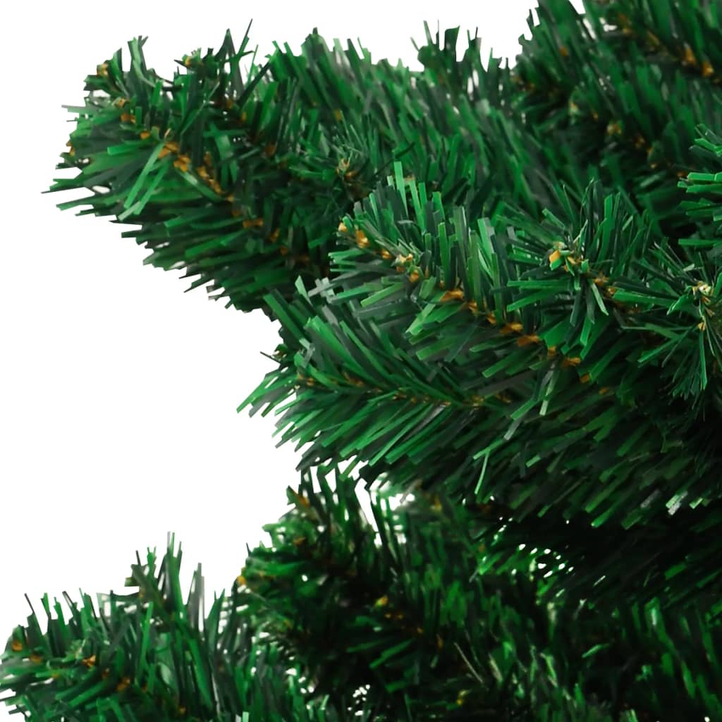 juletræ med lys og potte PVC 120 cm grøn
