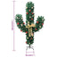 julekaktus med fod og LED-lys 180 cm PVC grøn