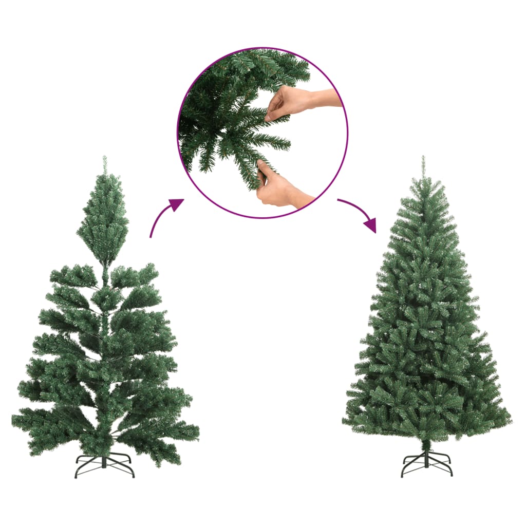 kunstigt omvendt juletræ med juletræsfod 120 cm hvid