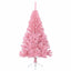 kunstigt halvt juletræ med juletræsfod 120 cm PVC pink