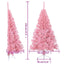 kunstigt halvt juletræ med juletræsfod 120 cm PVC pink