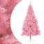 kunstigt halvt juletræ med juletræsfod 240 cm PVC pink