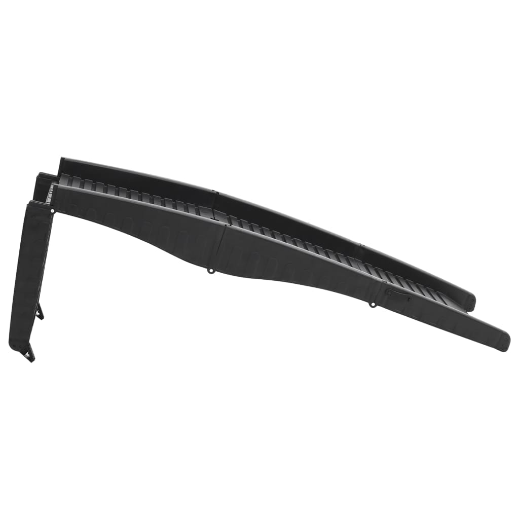 foldbar hunderampe 153x40x12,5 cm plastik sort