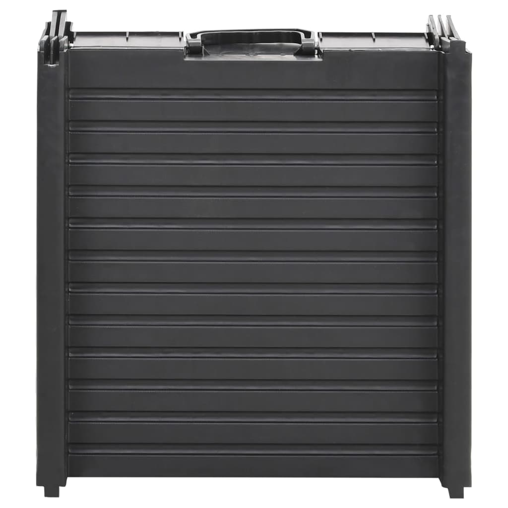 foldbar hunderampe 153x40x12,5 cm plastik sort