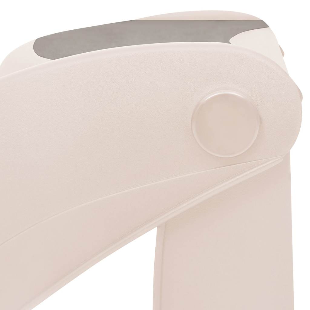 foldbar hundetrappe 3 trin 50x38x38 cm plastik cremefarvet