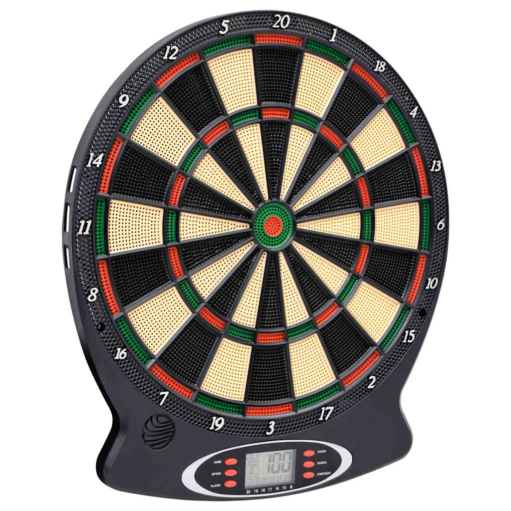 elektronisk dartskive med dartpile polypropylen sort