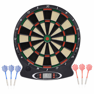 elektronisk dartskive med dartpile polypropylen sort
