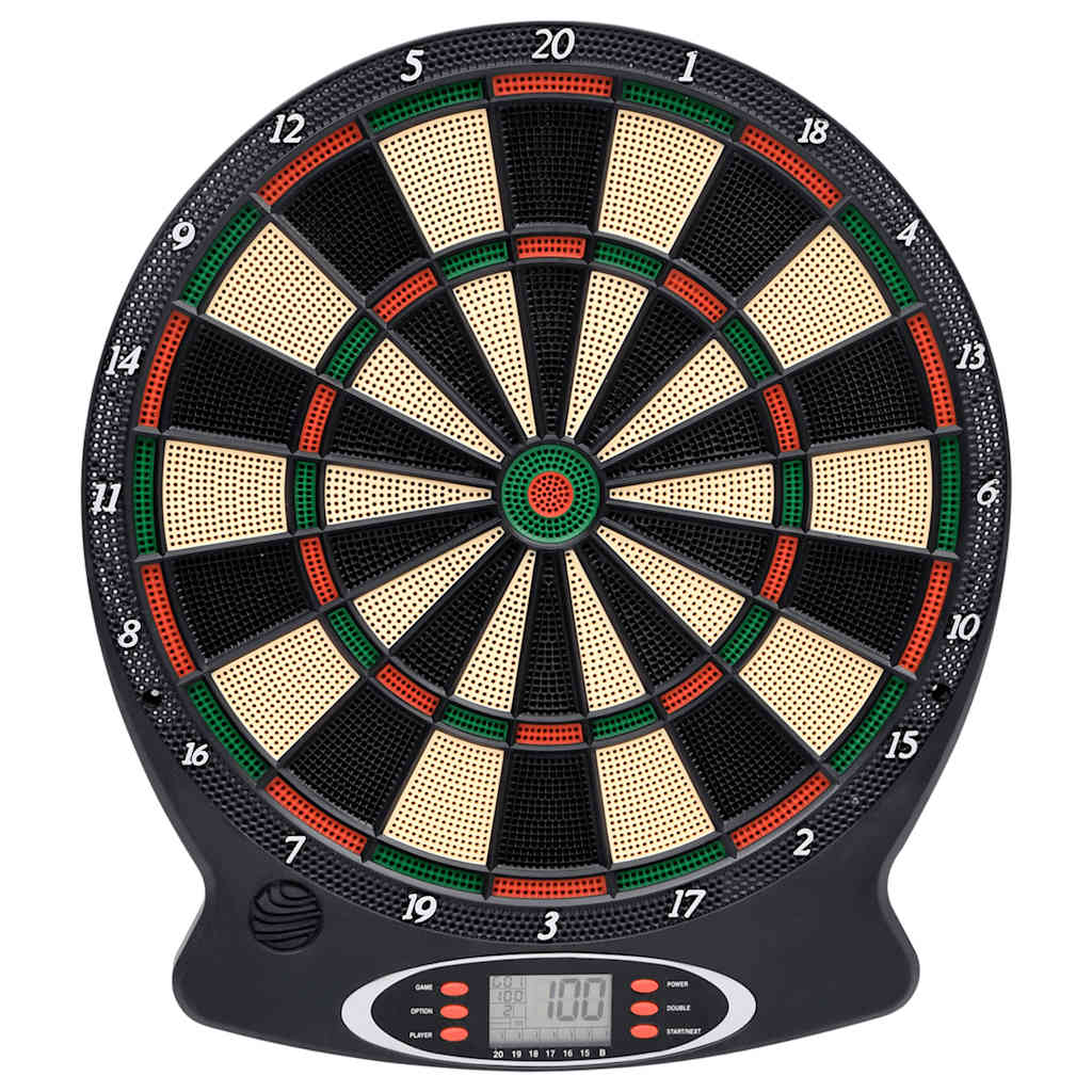elektronisk dartskive med dartpile polypropylen sort