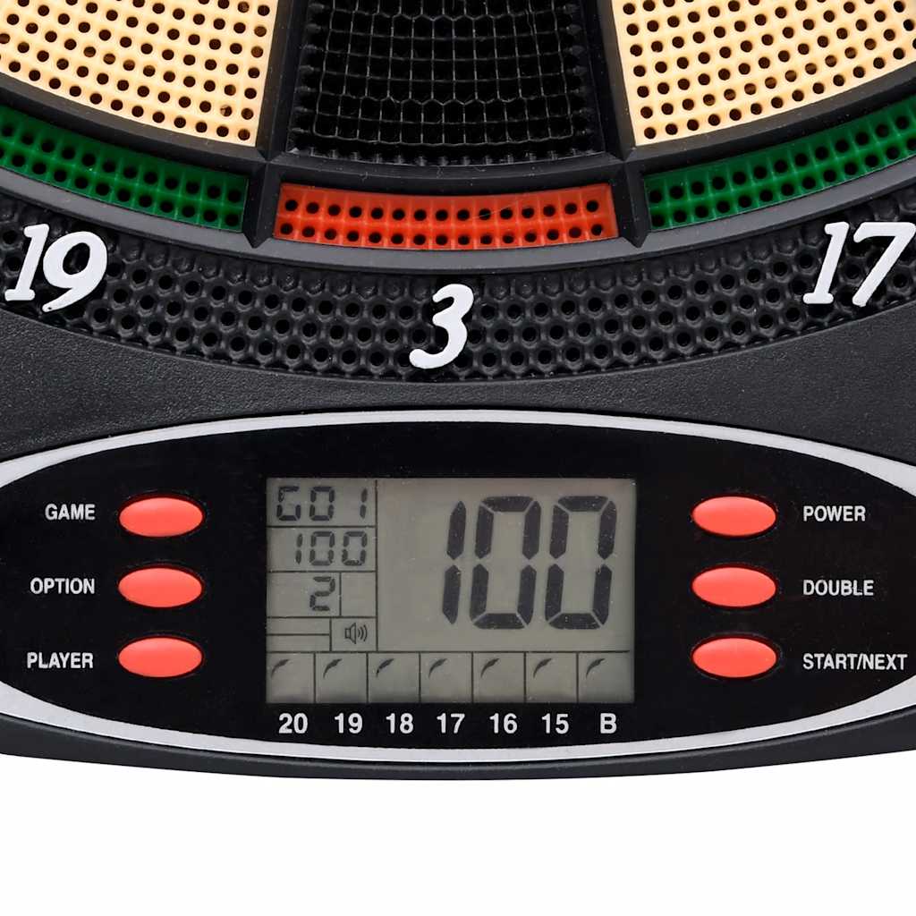 elektronisk dartskive med dartpile polypropylen sort