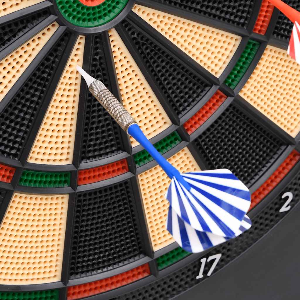 elektronisk dartskive med dartpile polypropylen sort