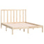 sengeramme uden madras 135x190 cm massivt fyrretræ hvid