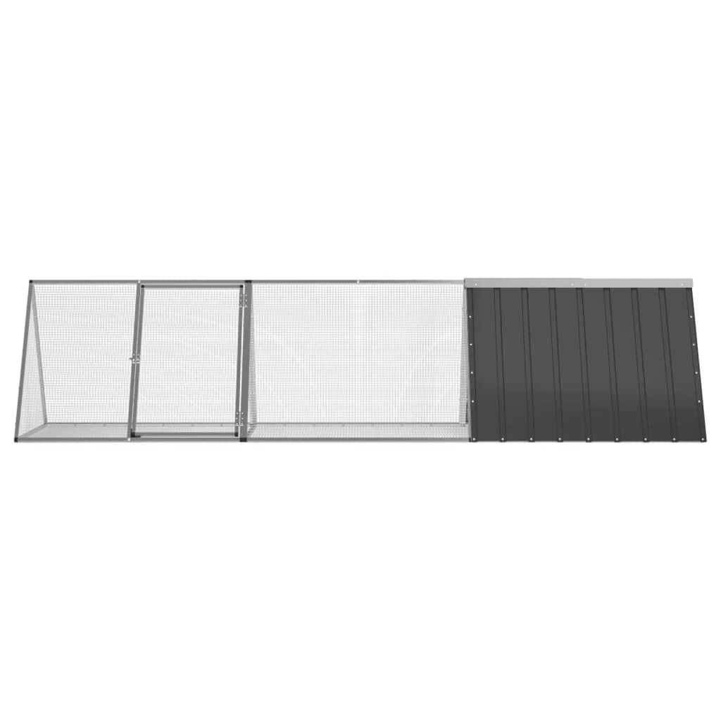kaninbur antracit 302,5x80,5x71 cm galvaniseret stål