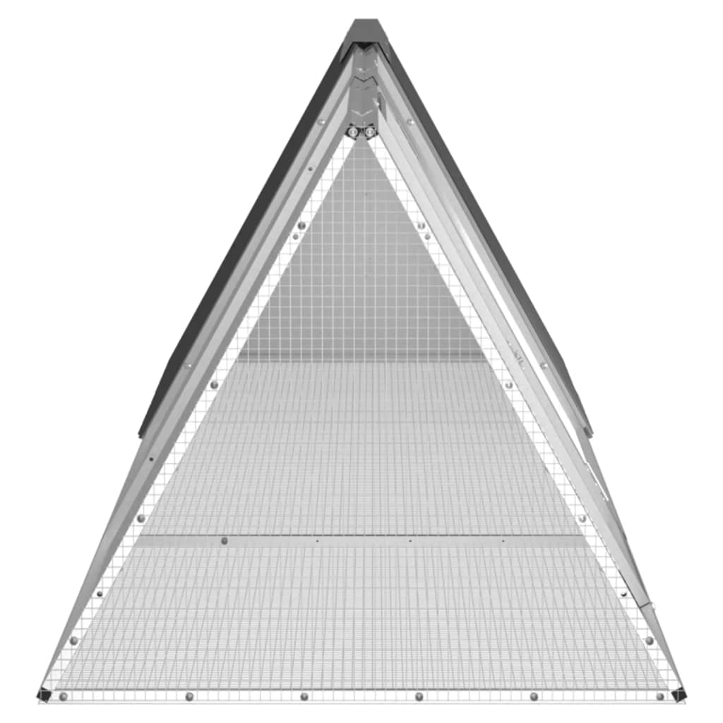 kaninbur antracit 302,5x80,5x71 cm galvaniseret stål