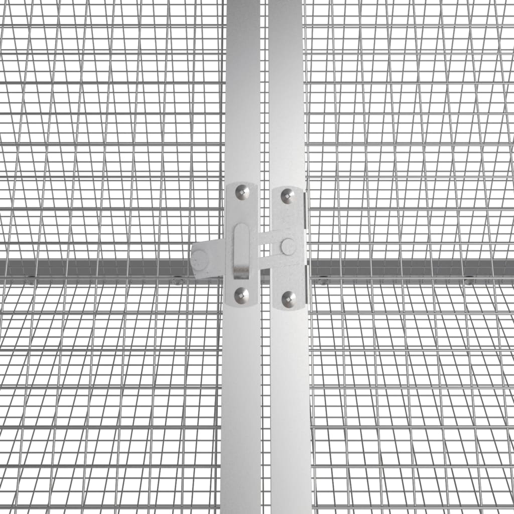 kaninbur antracit 302,5x80,5x71 cm galvaniseret stål