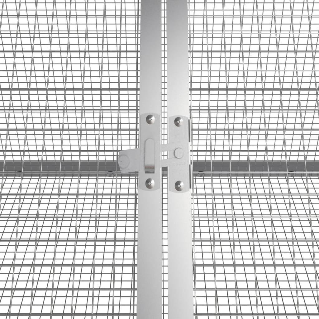 kaninbur 403,5x80,5x71 cm galvaniseret stål antracitgrå