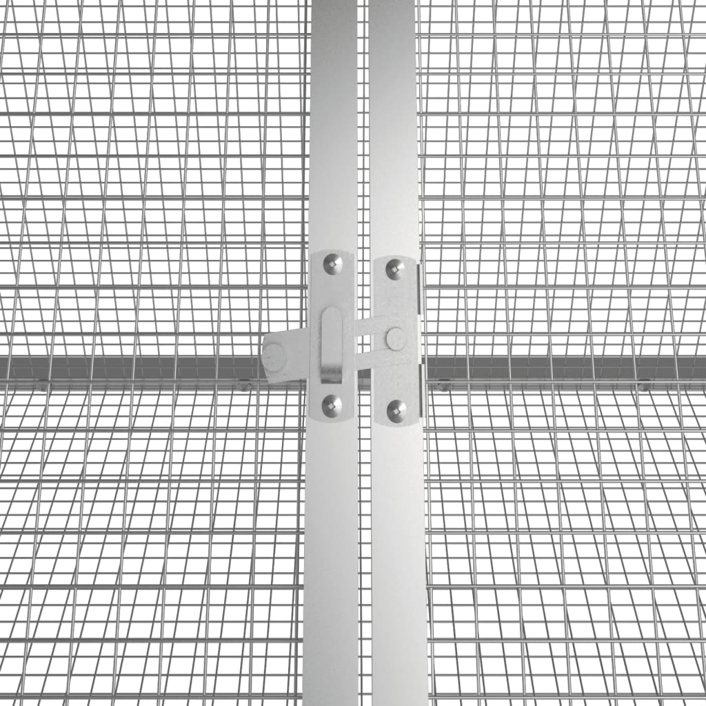 kaninbur 504,5x80,5x71 cm galvaniseret stål antracitgrå