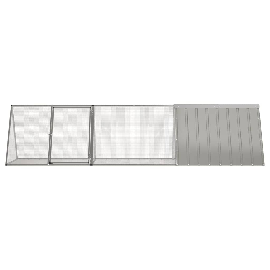 kaninbur grå 302,5x80,5x71 cm galvaniseret stål