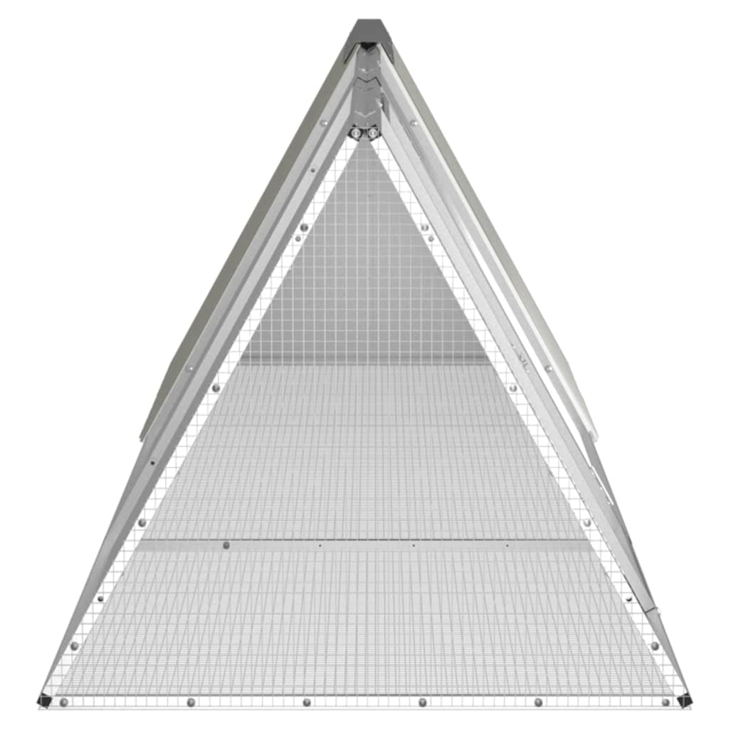 kaninbur grå 302,5x80,5x71 cm galvaniseret stål