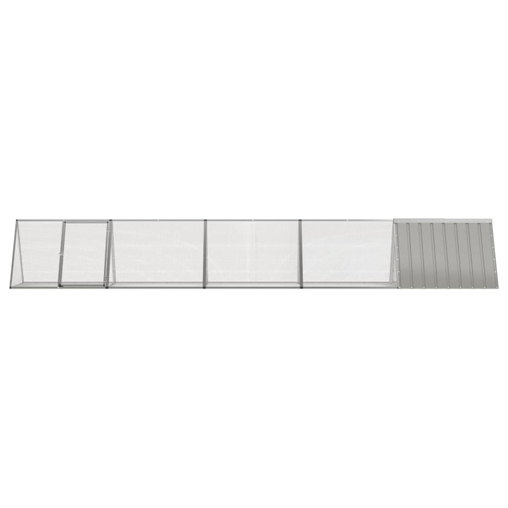 kaninbur 504,5x80,5x71 cm galvaniseret stål grå