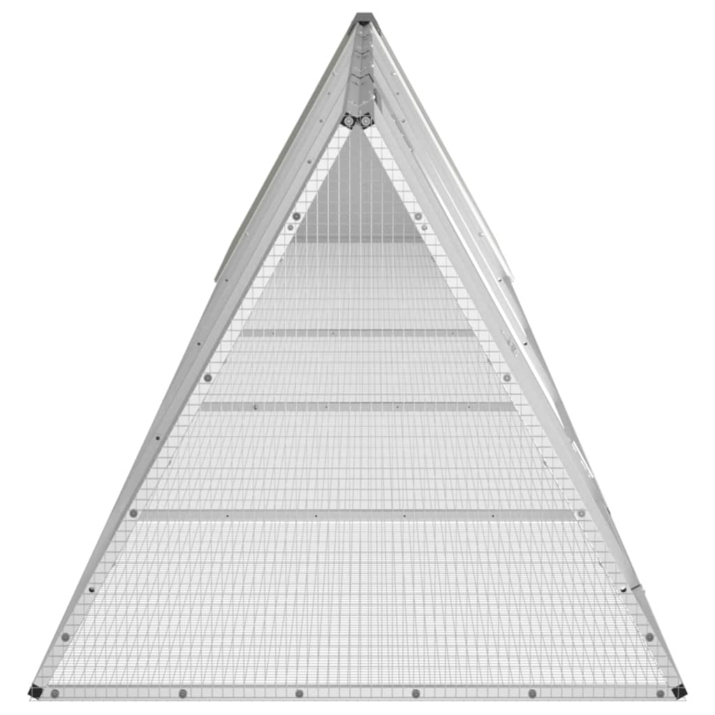 kaninbur 504,5x80,5x71 cm galvaniseret stål grå