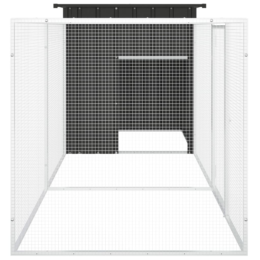 hønsegård 300x91x100 cm galvaniseret stål antracitgrå