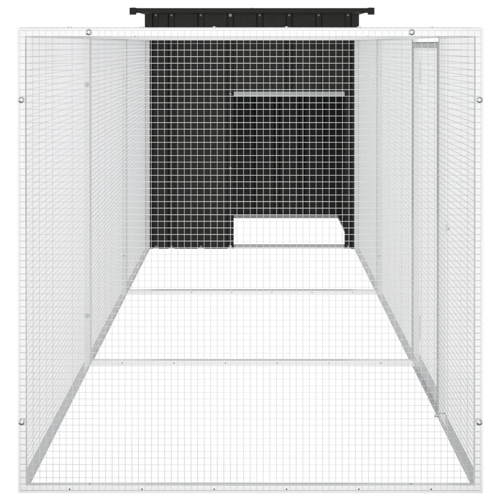hønsegård 400x91x100 cm galvaniseret stål antracitgrå