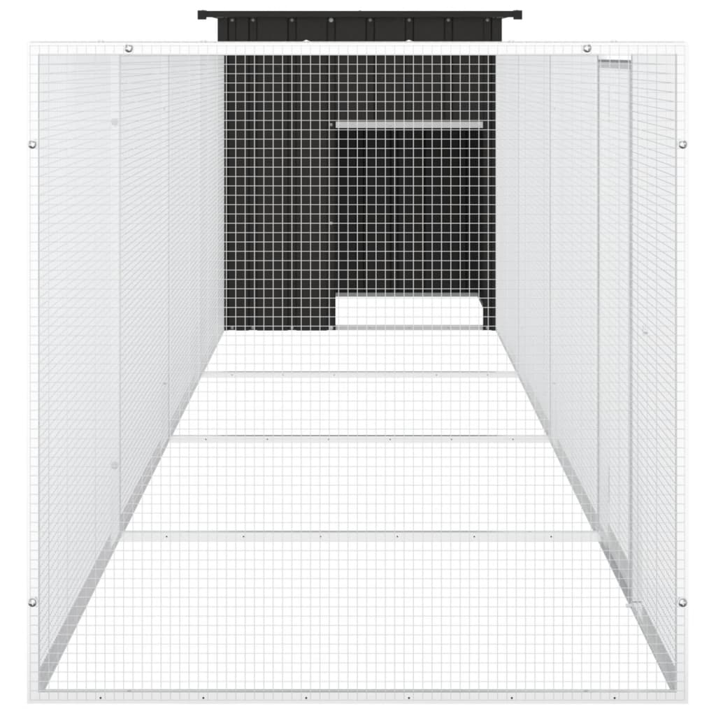 hønsegård 500x91x100 cm galvaniseret stål antracitgrå