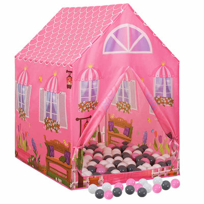 legetelt til børn 69x94x104 cm med 250 bolde pink